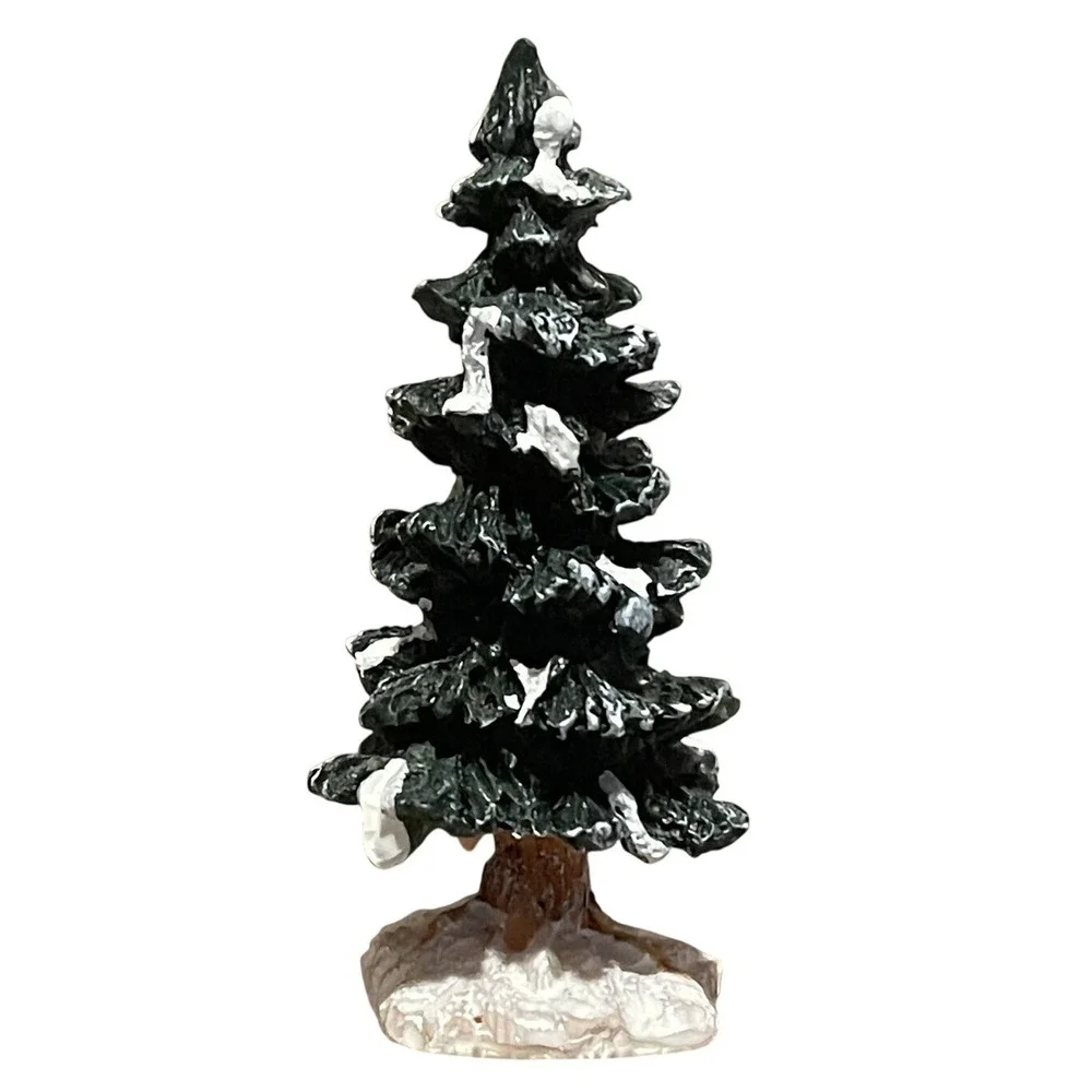 Lemax Christmas Village‎ Town Resin Evergreen Pine Trees Dept 56 Miniature